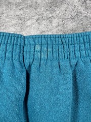 Vintage Charlotte Hornets Teal Fleece Shorts Size XL Made in USA 90s NBA Logo 7