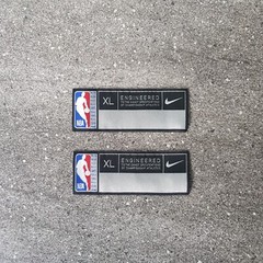 2pcs Jock Tags Nike NBA Authentic Patch Front Size XL Sewn it For Jersey
