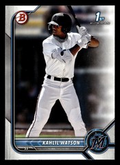 Kahlil Watson 2022 Bowman Prospect 1st #BP-3 Miami Marlins ROOKIE