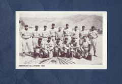 #99 ~ 1945 AMERICAN ALL-STARS Team ~ Negro League sepia postcard 1992 Retort NM