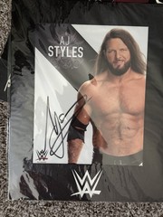 2026 AJ Styles Autographed WWE Exclusive Matted Photo Brand New