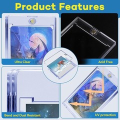 Magnetic Card Holders 35/55/75/100/130/180pt One Touch Card Holder Hard PVC