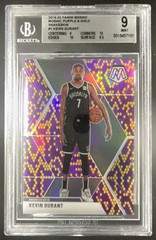 2019-20 Panini Mosaic Purple & Gold Snakeskin #1 Kevin Durant /20 BGS 9