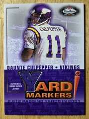 Daunte Culpepper | 2002 Fleer Box Score Yard Markers Jerseys #NNO Vikings