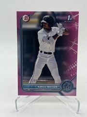 2022 BOWMAN KAHLIL WATSON RC FUCHSIA #D 110/299 SP 1ST