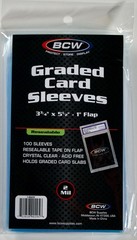 BCW Resealable Graded Card Sleeves 100 Pack Fits PSA BGS SGC CGC Slabs