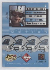 1996 Collector’s Edge Shop at Home Buyer Incentive /500 Kerry Collins #7 7xr