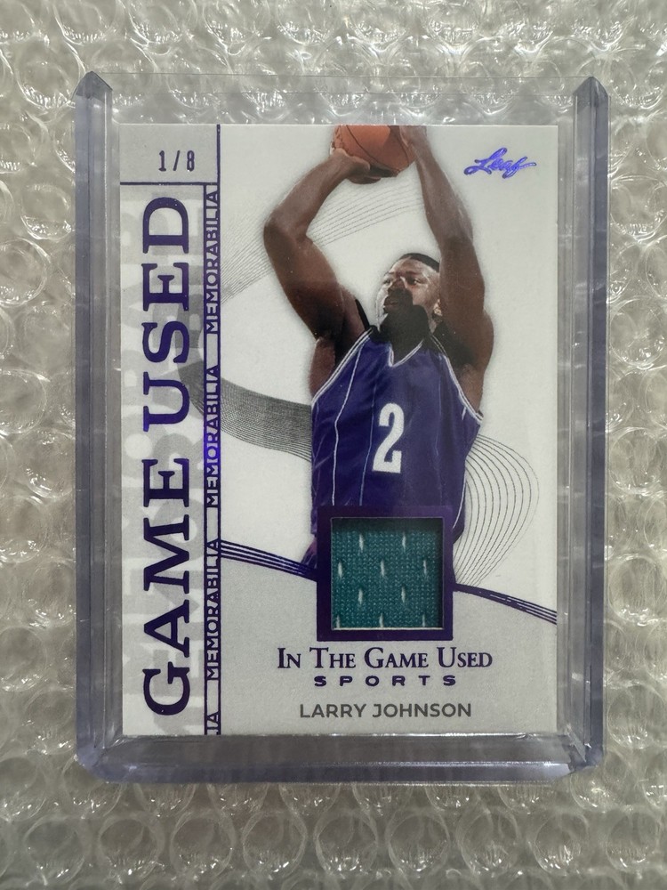 2025 leaf in the game used Larry Johnson Relic 1/8