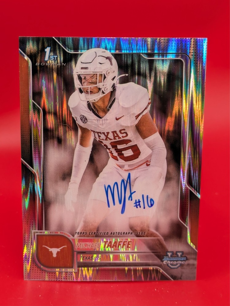 2025 Bowman U Chrome Prospect Michael Taaffe #BCA-MT SILVER SHOCK AUTO **RARE**