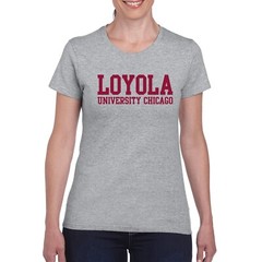 Loyola Chicago Ramblers Basic Block Womens T Shirt – Maroon