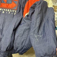Vintage Syracuse Starter Hooded Jacket Full-zip XL Blue Orange White
