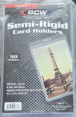 BCW 9 mil Semi-Rigid card holder (Postcards) 4 1/2 x 6 1/8- 50ct