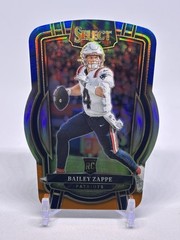 2022 Panini Select – Club Level Bailey Zappe #231 Blue & Orange Prizm Die-Cut…