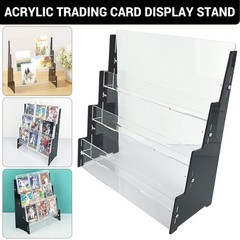 Acrylic Trading Card Display Stand 3 Tier Shelf Display Rack for Baseball Cards