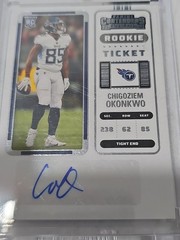 2022 Panini Contenders – Rookie Ticket Chigoziem Okonkwo #217 (AU, RC)