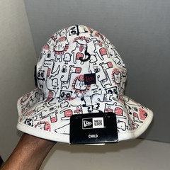 New Era Boston Red Sox MLB Baseball Bucket Hat Unisex Children White Red Black