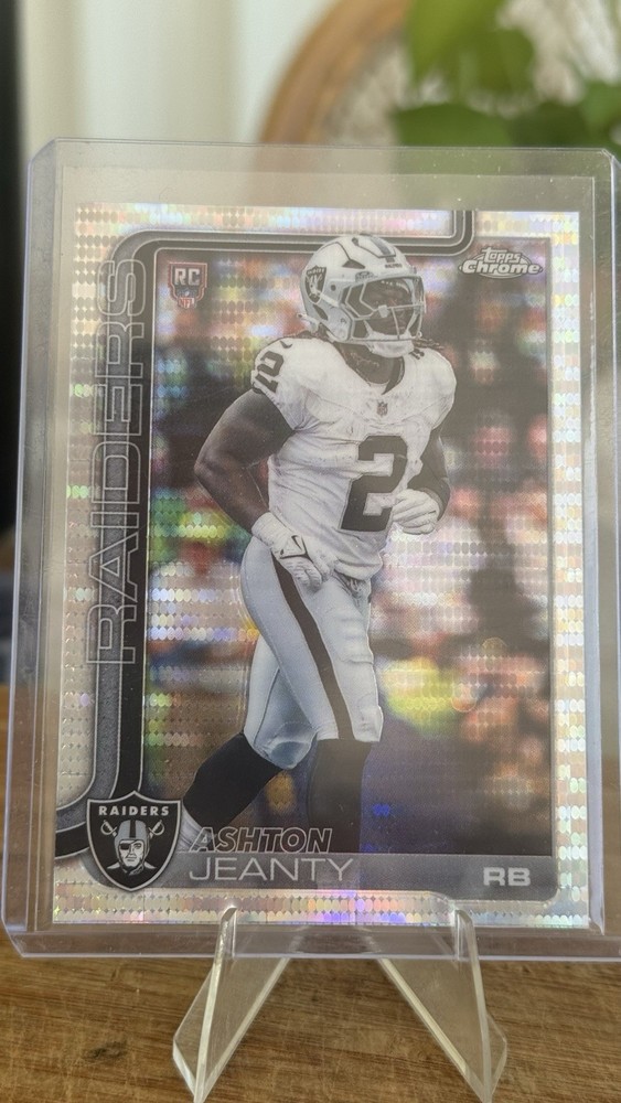 Topps Chrome 2025 Ashton Jeanty Pulsar Refractor Rookie #322 Raiders