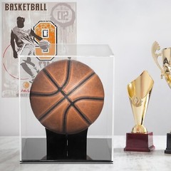 Clear Acrylic Display Case UV Protected Acrylic Basketball Holder, Display Case