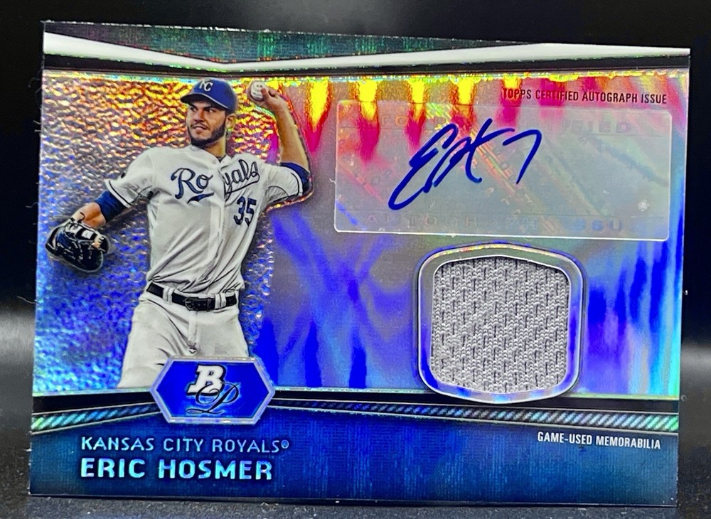 2012 Bowman Platinum Eric Hosmer Rookie #AR-EH Relic Autograph (AU, MEM, RC)
