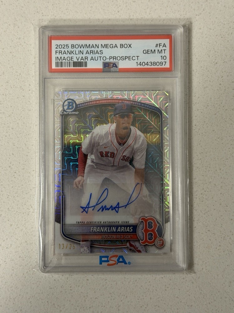 2025 Bowman Chrome Prospect Image Variation Auto Franklin Arias #CPA-FA 13/25