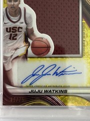 2024 Juju Watkins Bowman University Best Prospect Jumbo Relic Auto /75 PSA 9
