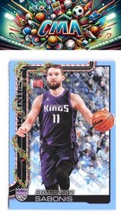 2025-26 Topps Holiday #H134 Domantas Sabonis Light Blue and White Glitter
