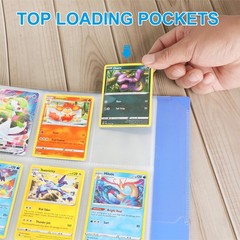 ABLY 540 Pockets Double-Sided Trading Card Pages Sleeves 2.6″ x 3.6″, Silver