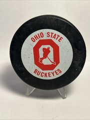 Vintage The Ohio State Buckeyes CCHA Hockey Puck College NCAA Made In Canada