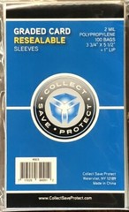 COLLECT SAVE PROTECT CSP RESEALABLE GRADED CARD SLEEVES LOT OF 3 100CT