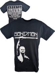 Sandman Parental Warning ECW Mens Black T-shirt