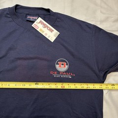 Jansport DePaul Blue Demons T-Shirt Mens Large Navy Graphic Print Made in USA