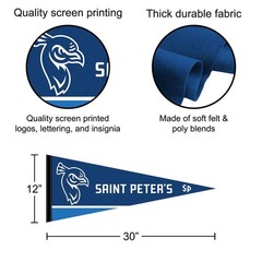 Saint Peters Peacocks 12 in X 30 in Wordmark College Pennant
