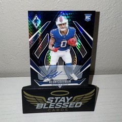 2024 Panini Phoenix – Rookies Keon Coleman #213 Black Hyper Autographs (AU, RC)