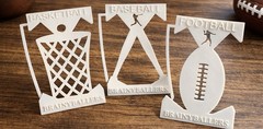 (30) PREMIUM 3-D PRINTED BASEBALL FOOTBALL + 3/4/5 ROW BOX SPORTS CARD DIVIDERS