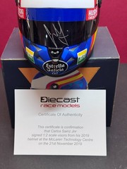 Carlos Sainz HAND SIGNED McLaren Formula 1 2019 season 1/2 scale helmet with COA
