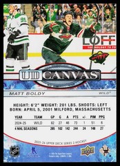 2025-26 Upper Deck Matt Boldy UD Canvas #C-159
