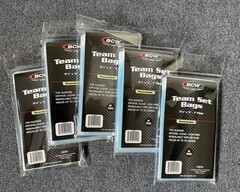 BCW Resealable Team Set Bags: 5 Packs of 100 Sleeves. Holds Up to 35 Cards Each