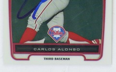 Carlos Alonso Original Autographed Trading Card Rookie Baseball Philadelphia