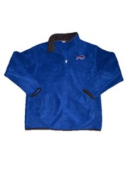 Y2K Buffalo Bills Reebok NFL Embroidered Logo 1/4 Zip Pullover Fleece Sweatshirt