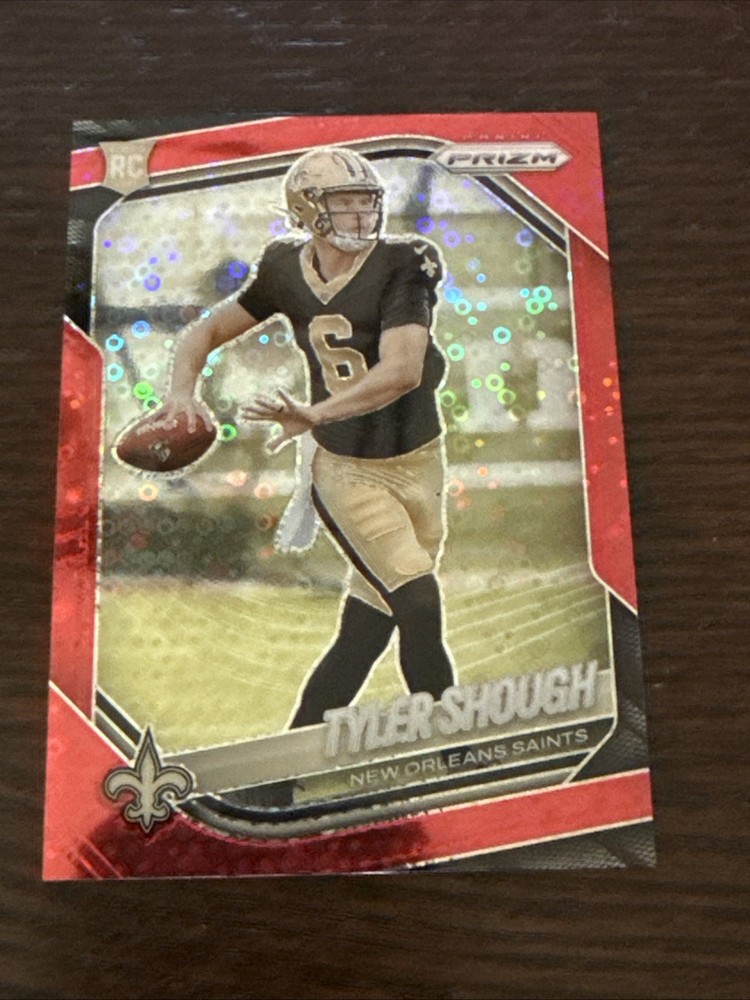 2025 Prizm #327 Tyler Shough Red Disco No Huddle 50/99 Saints RC rare