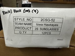 Wholesale Lot of 9 New Iowa Hawkeyes Sunglasses Officially Licensed