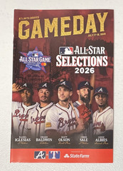 2026 Atlanta Braves GameDay Program July 17-19 vs Rangers All Star Selections