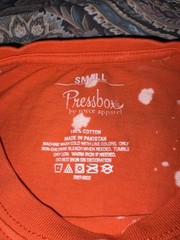 Clemson Tigers Unisex Bleach Tee Size Small 100% Cotton