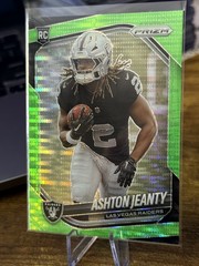 2025 Panini Prizm Ashton Jeanty RC Neon Green Pulsar Prizm #315 Rookie