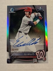 2025 Bowman Chrome Draft 1st Eli Willits Refractor Auto /499 Rookie RC SP