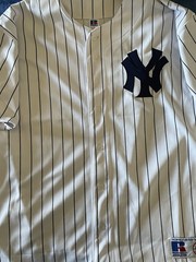 Yankees Russell Size Large Grade A Used Blank Back Jersey