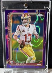 Topps 2025 Chrome Brock Purdy Purple Lava #262 San Francisco 49ers /75