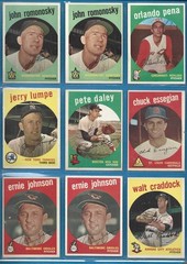 1959 Topps Baseball Common Players- Fill your set -Ex To Exmt – No Creases