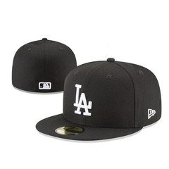 Los Angeles Dodgers Hat Fitted LA 59FIFTY Solid Color Series Basic Stitched Cap