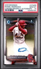 2025 Bowman Chrome Rainiel Rodriguez 1st Bowman Auto PSA 10